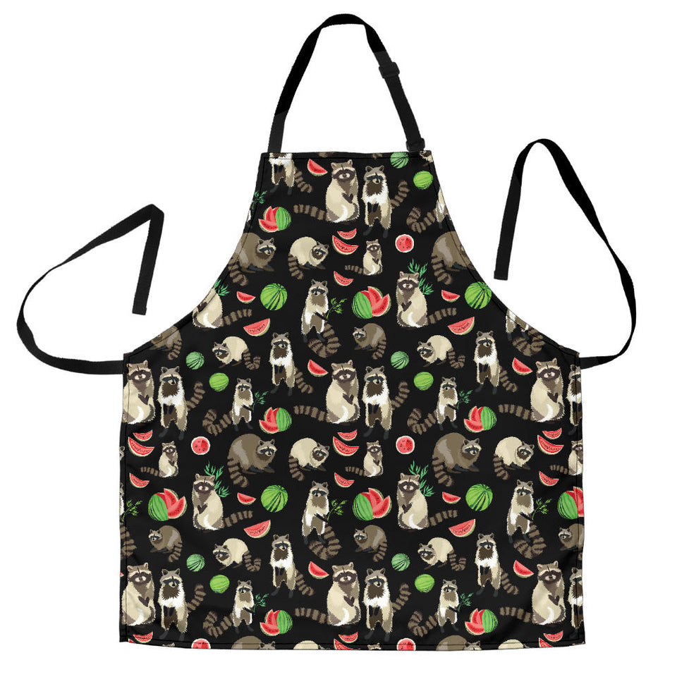 Raccoon Watermelon Pattern Adjustable Apron