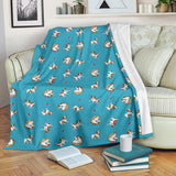 Jack Russel Pattern Print Design 03 Premium Blanket
