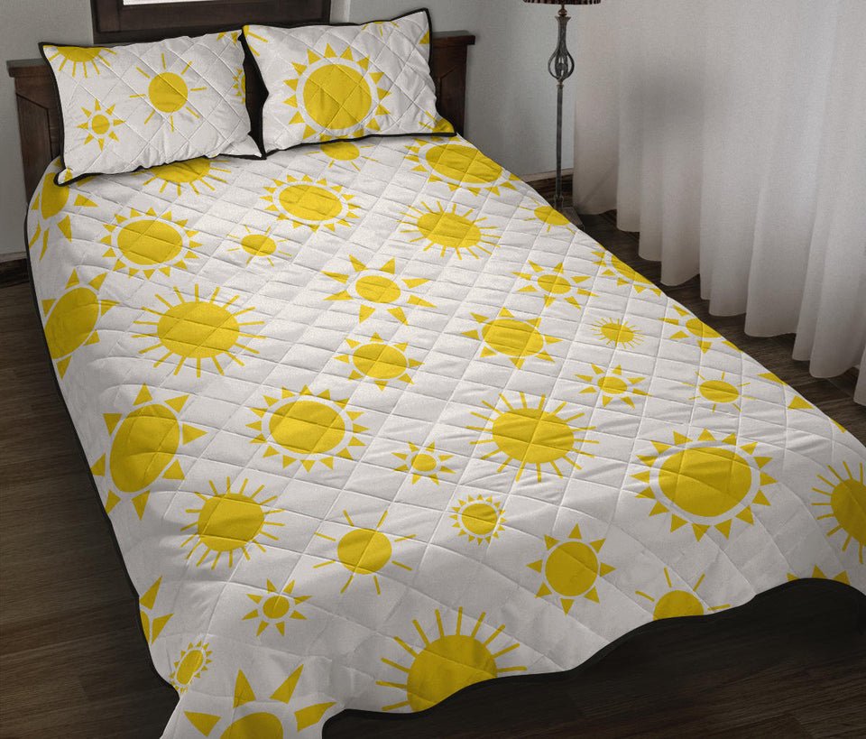 Sun pattern Quilt Bed Set