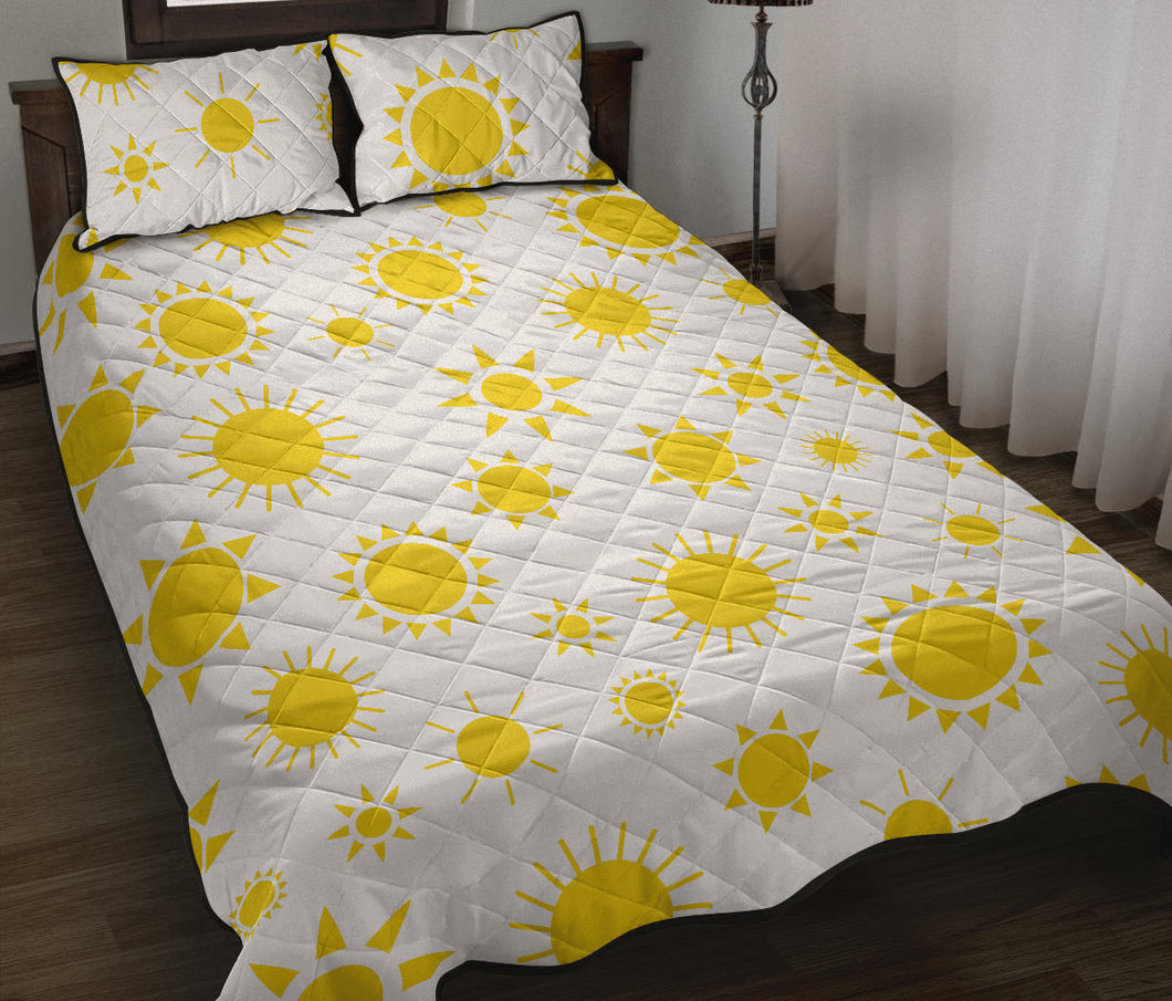 Sun pattern Quilt Bed Set