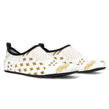 Beautiful Gold Japanese Pattern Aqua Shoes