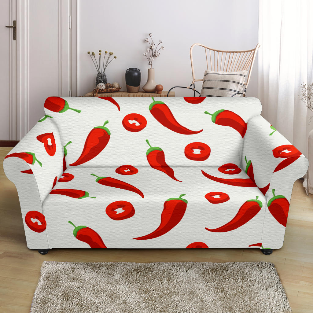 Chili Pattern Loveseat Couch Slipcover