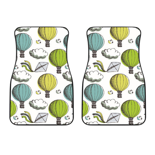 Hot Air Balloon Bird Cloud Pattern Front Car Mats