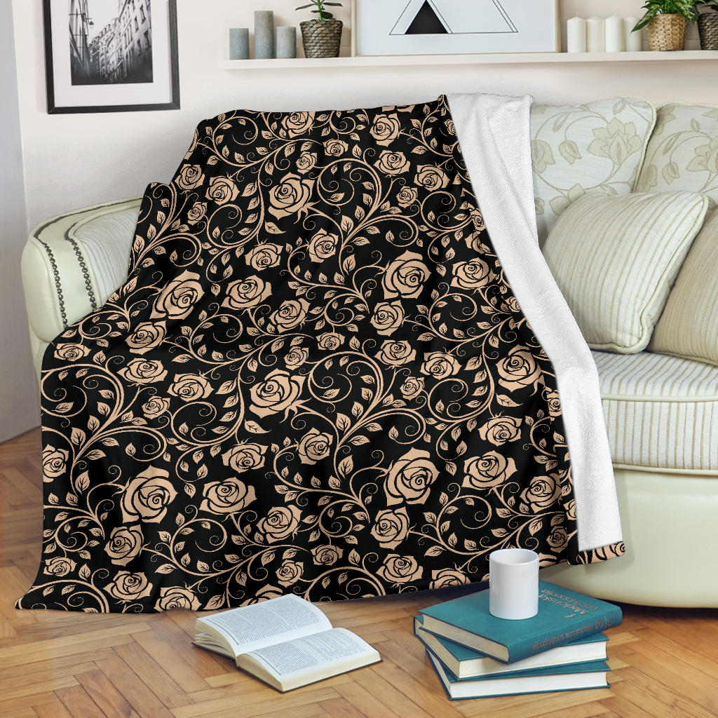 Rose Pattern Print Design 04 Premium Blanket