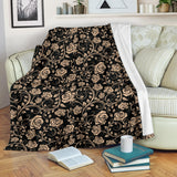 Rose Pattern Print Design 04 Premium Blanket