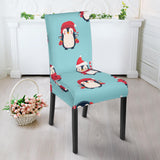Cute Penguin Christmas  Design Pattern Dining Chair Slipcover