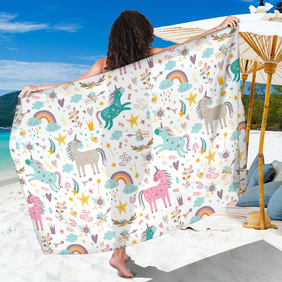 Colorful Unicorn Pattern Sarong