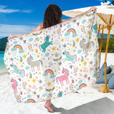 Colorful Unicorn Pattern Sarong