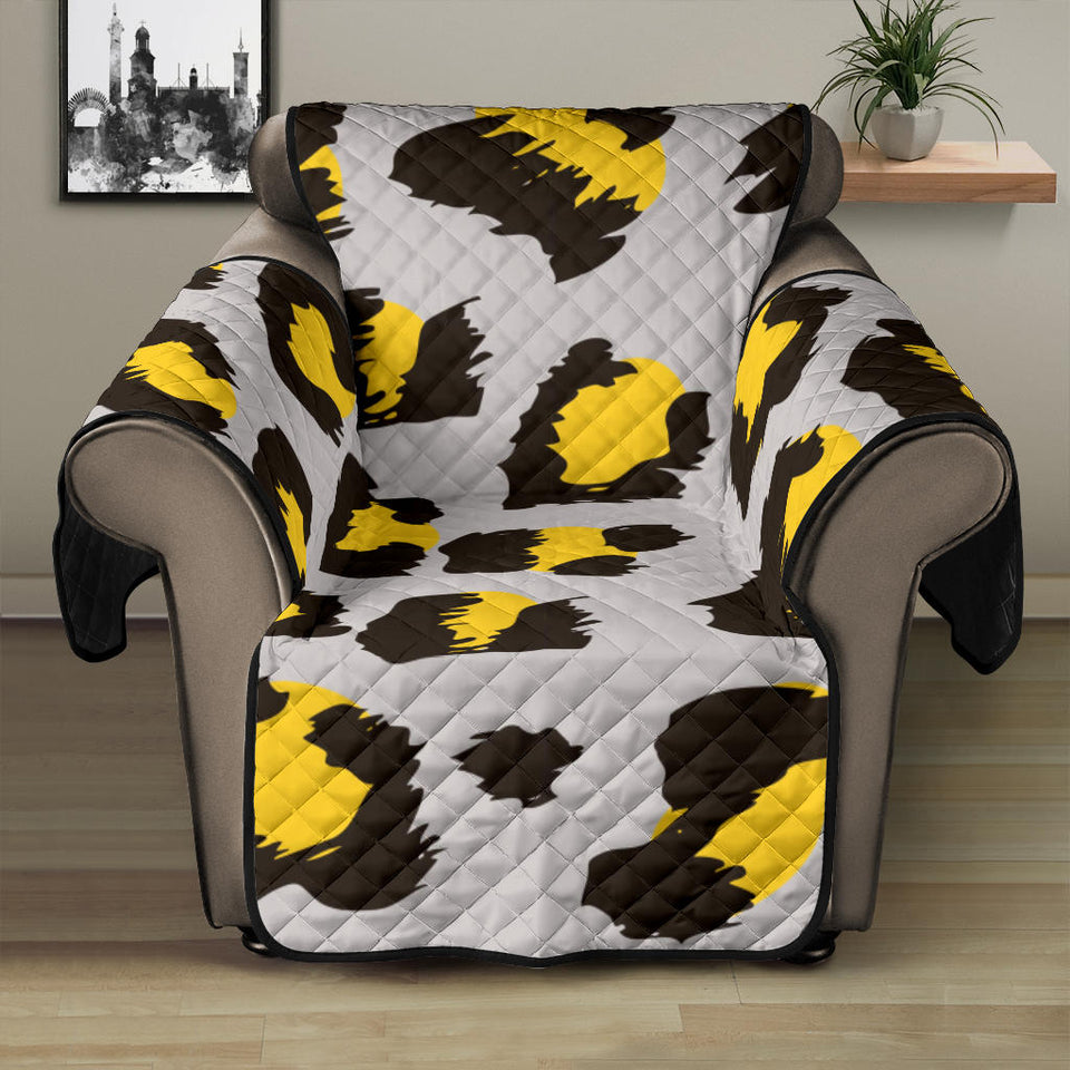 Gray Leopard print pattern Recliner Cover Protector