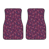 Eiffel Tower Heart Pattern Print Design 04 Front Car Mats