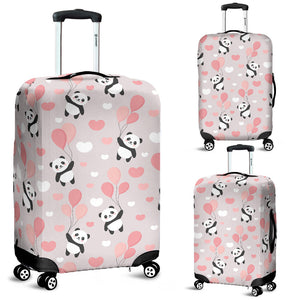 Cute Panda Ballon Heart Pattern Luggage Covers