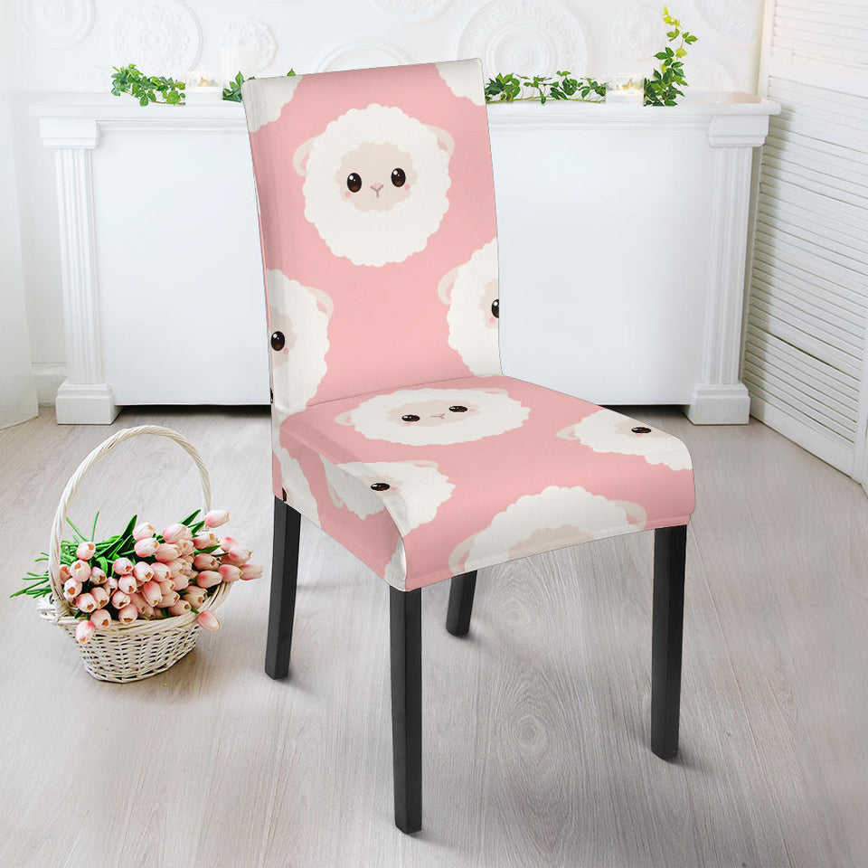 Cute Sheep Pattern Dining Chair Slipcover