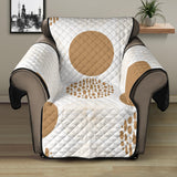 Gold Texture mushroom pattern Recliner Cover Protector