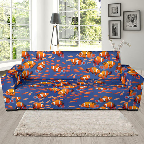 Clown Fish Pattern Print Design 04 Sofa Slipcover