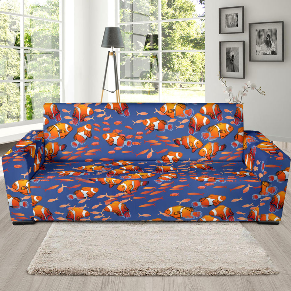 Clown Fish Pattern Print Design 04 Sofa Slipcover