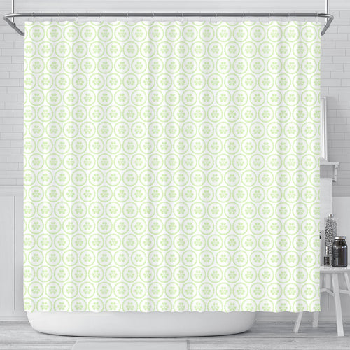 Cucumber Pattern Background Shower Curtain Fulfilled In US