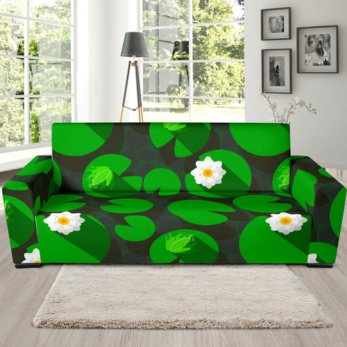 Frog Waterlily Pattern Sofa Slipcover