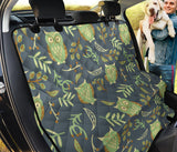 Cute Owls Leaves Pattern Dog Car Seat Covers
