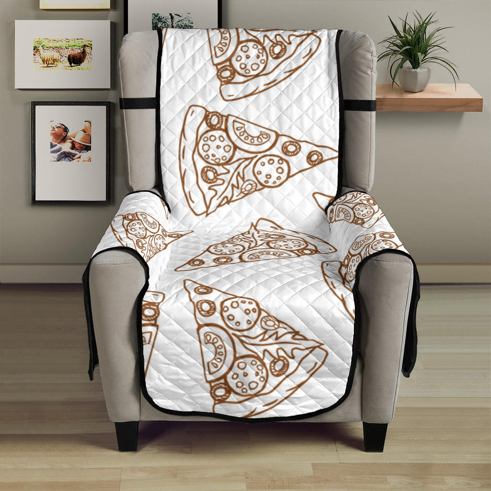 Hand drawn pizza pattern Chair Cover Protector