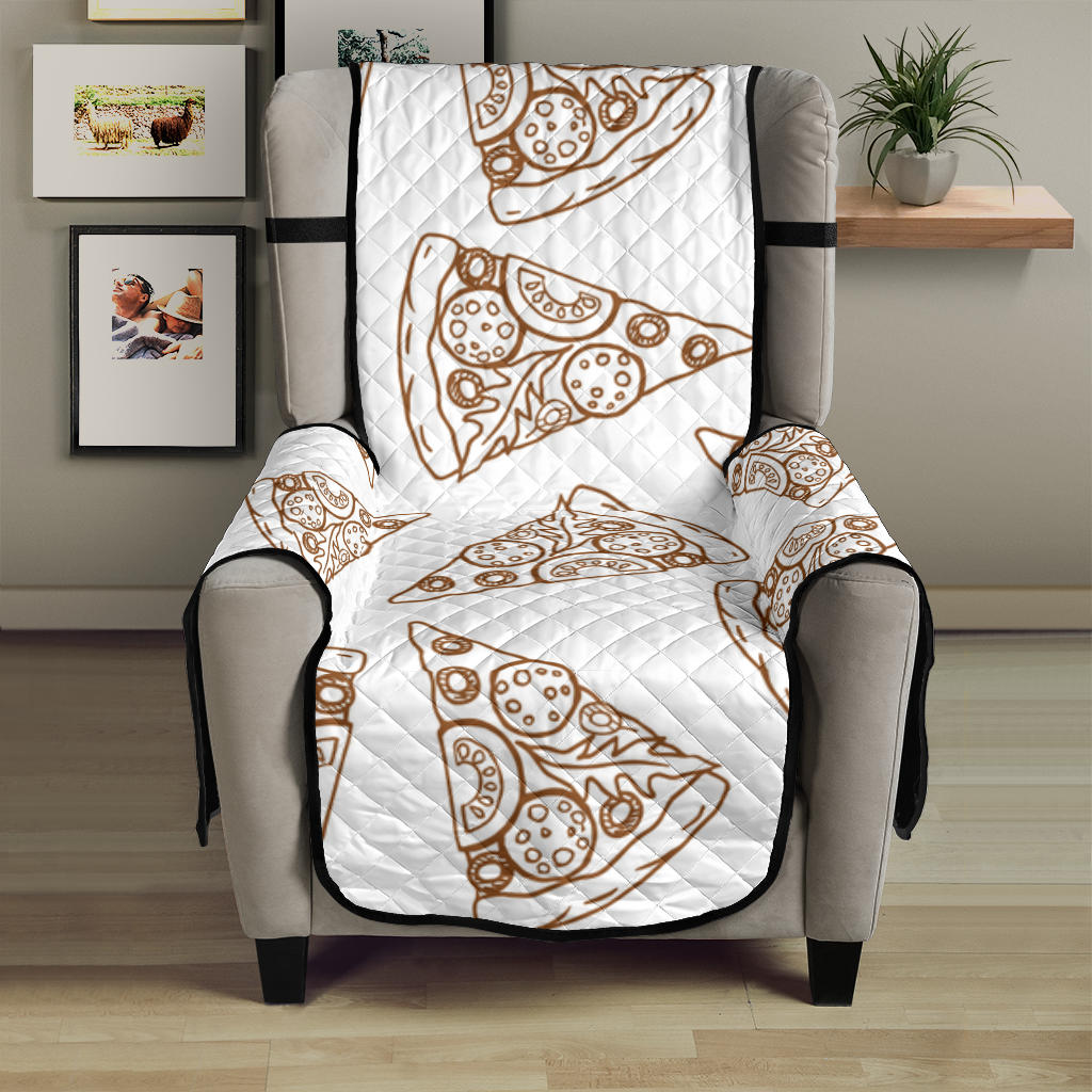 Hand drawn pizza pattern Chair Cover Protector