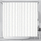 Arabic White Pattern Shower Curtain Fulfilled In US