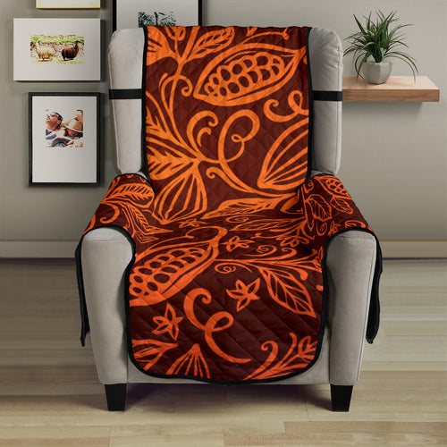 cocoa beans tribal polynesian pattern Chair Cover Protector