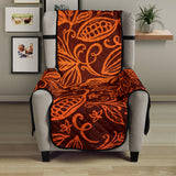 cocoa beans tribal polynesian pattern Chair Cover Protector