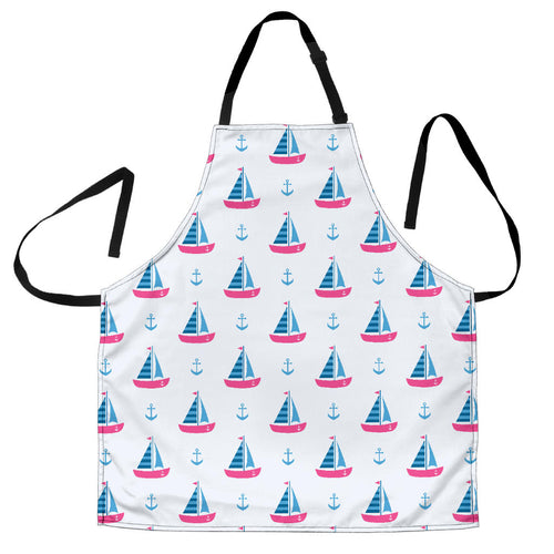 Sailboat Anchor Pattern Adjustable Apron