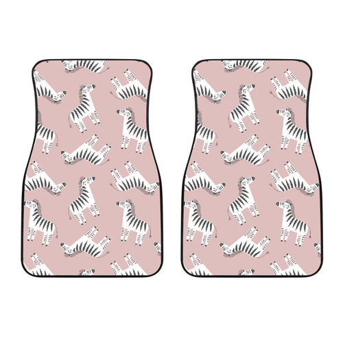 Cute Zebra Pattern Front Car Mats