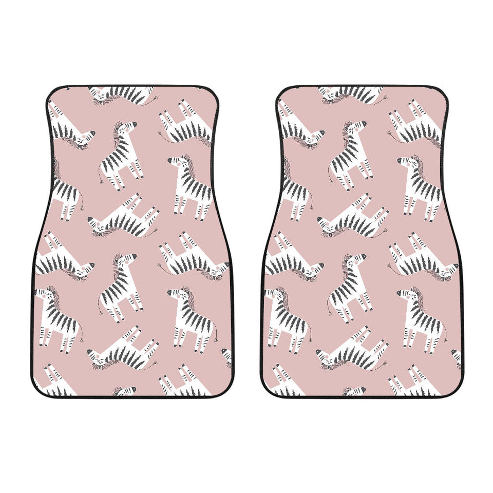 Cute Zebra Pattern Front Car Mats