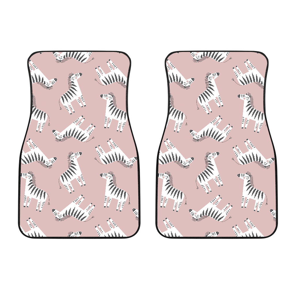 Cute Zebra Pattern Front Car Mats