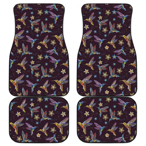 Hummingbird Pattern Print Design 04 Front and Back Car Mats