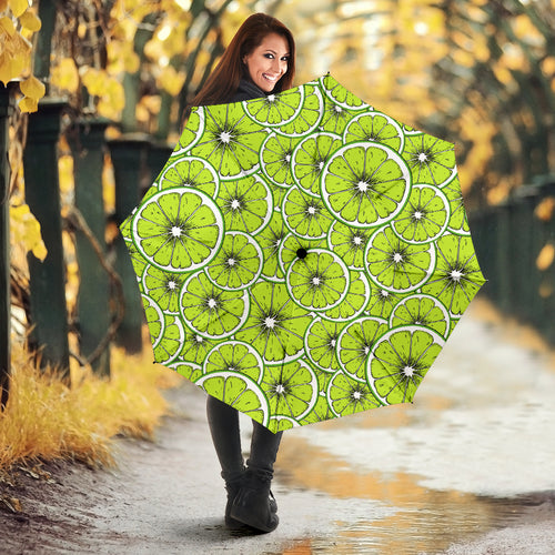 Slices Of Lime Design Pattern Umbrella
