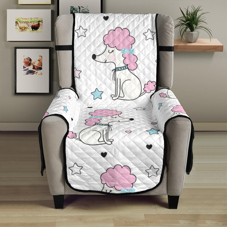 Cute poodle dog star pattern Chair Cover Protector