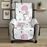 Cute poodle dog star pattern Chair Cover Protector