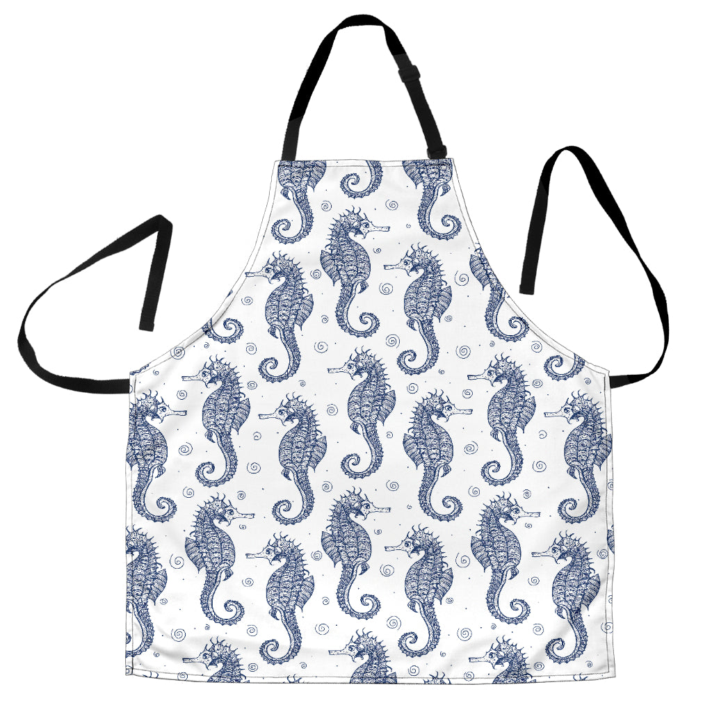 Seahorse Pattern Background Adjustable Apron