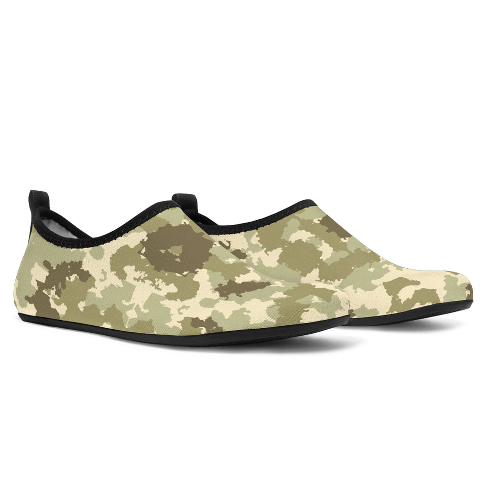 Light Green Camo Camouflage Pattern Aqua Shoes