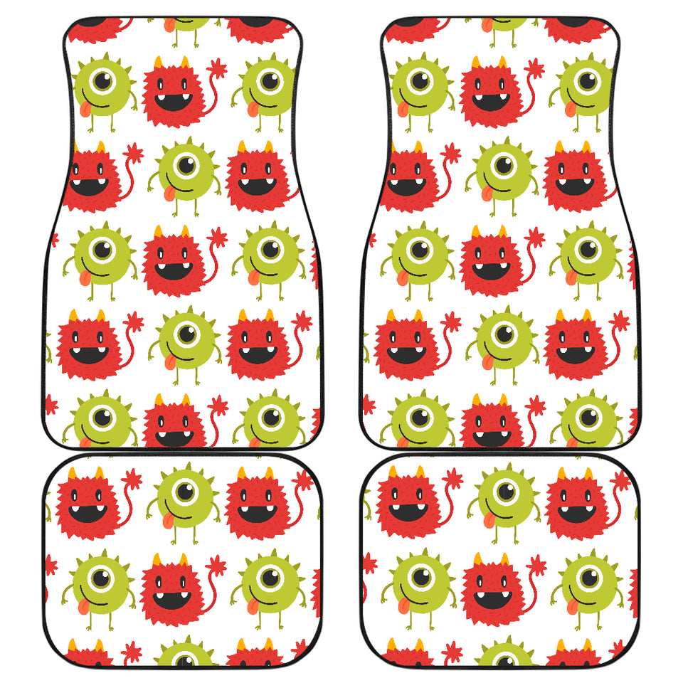 Alien Pattern Print Design 05 Front and Back Car Mats
