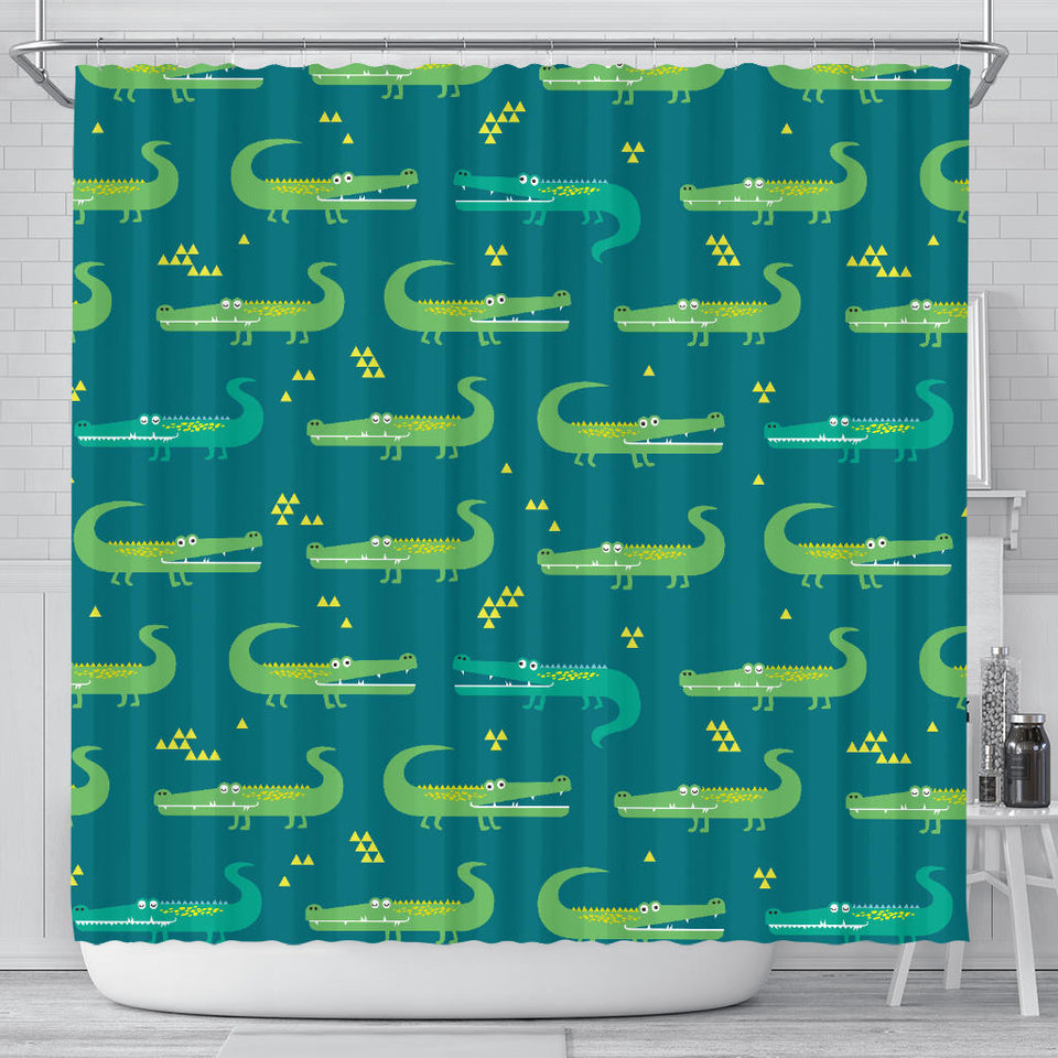 Crocodile Pattern Shower Curtain Fulfilled In US