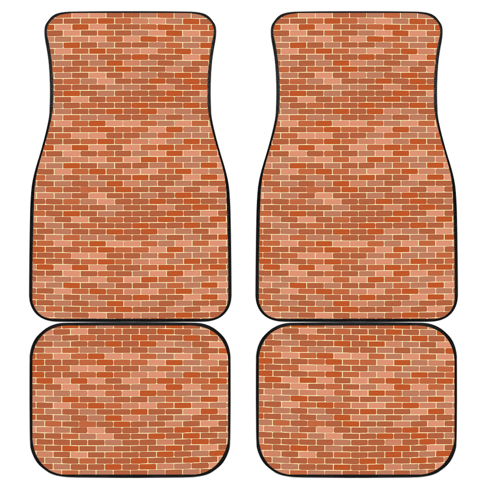 Brick Printed Pattern Print Design 02 Front and Back Car Mats