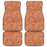 Brick Printed Pattern Print Design 02 Front and Back Car Mats