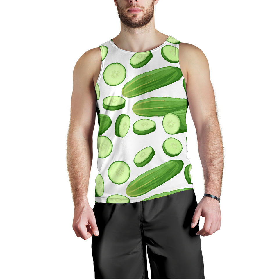 cucumber whole slices pattern Men Tank Top