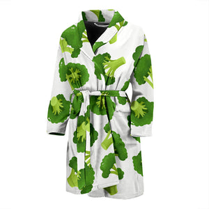 Cute Broccoli Pattern Men'S Bathrobe