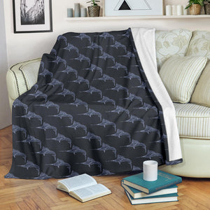 Swordfish Pattern Print Design 03 Premium Blanket