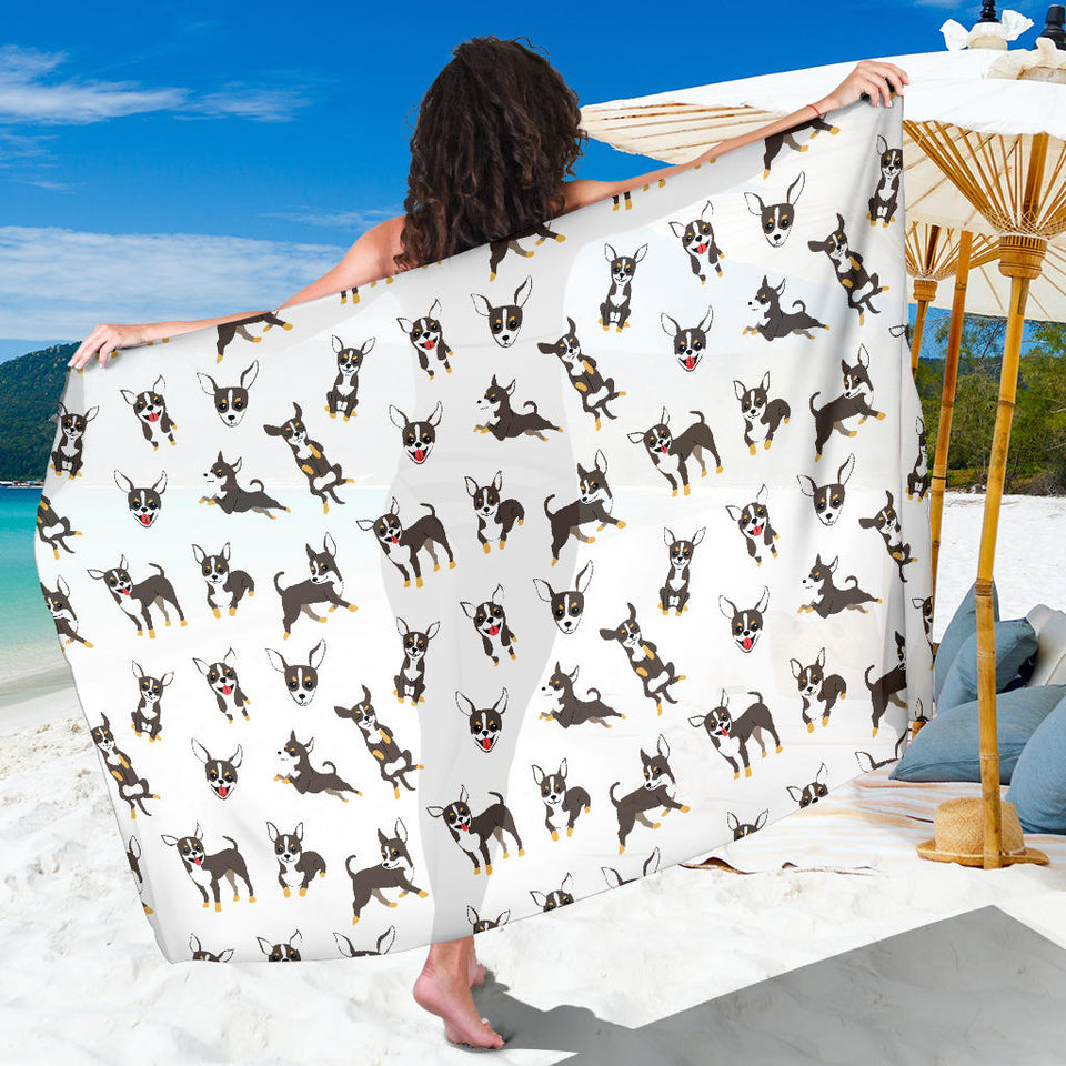 Chihuahua Dog Pattern Sarong