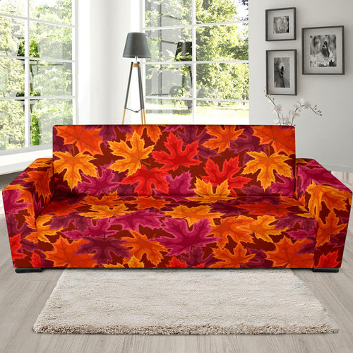 Autumn Maple Leaf Pattern Sofa Slipcover