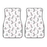 Watercolor Cute Rabbit Pattern Front Car Mats