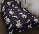 Chihuahua space helmet. astronaut pattern Quilt Bed Set