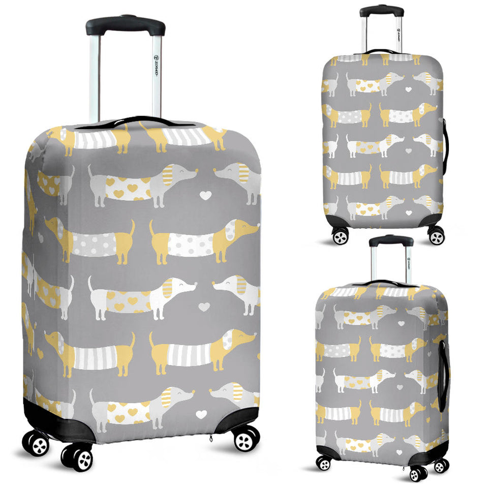 Cute Dachshund Dog Pattern Luggage Covers