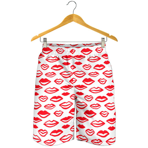 Lips Pattern Print Design 05 Men Shorts